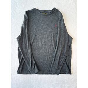 Polo Ralph Lauren Classic Fit Long Sleeve Shirt Men Size Xl Heather Gray